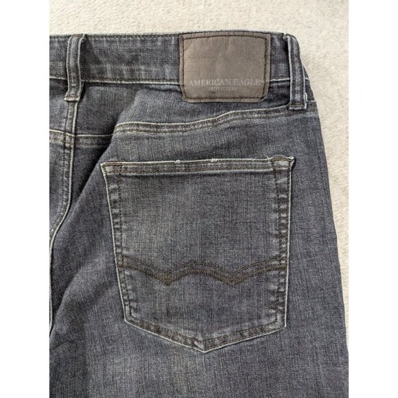 American Eagle Jeans Mens Size 32x34 Blue Original Straight Faded Whiskers Y2K - Picture 8 of 14